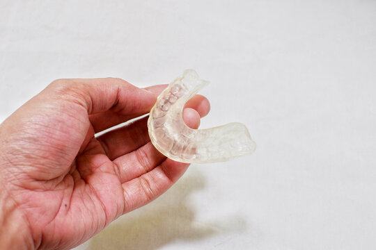 close up of oral splint for TMD or TMJ Disorders