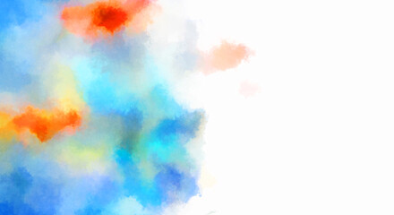 Watercolor painted background. Abstract Illustration wallpaper. Brush stroked painting. 2D Illustration.