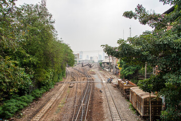 train tracks in Bangkok