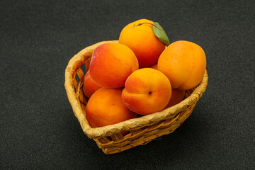 Fresh ripe sweet few apricots