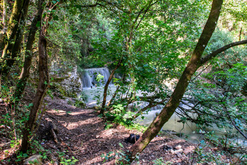 pisciarelle waterfall in the city of terni