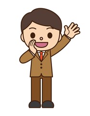 呼ぶ スーツ 男性