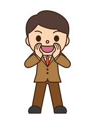 大声 スーツ 男性
