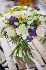 wedding bouquet on the table