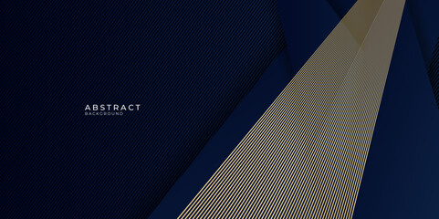 Abstract polygonal pattern luxury dark blue with gold background. Vector illustration design for presentation, banner, cover, web, flyer, card, poster, wallpaper, texture, slide, magazine