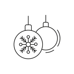 Сhristmas toy icon on white background.