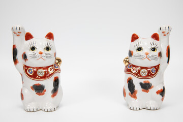 招き猫　万客招来　金運招来