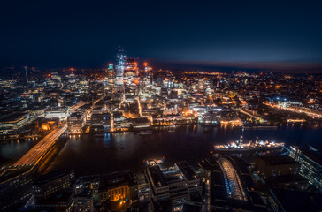 Fototapeta na wymiar London city area skyline, UK