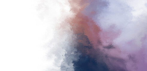 Naklejka premium Abstract colorful watercolor on white background. Digital art painting.