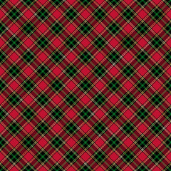 Christmas Plaid Seamless Pattern - Winter holiday plaid repeating pattern design with gold foil texture accents