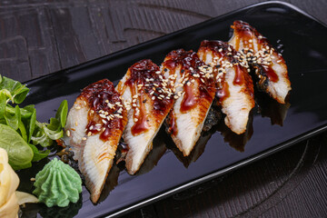 Japanese cuisine Sashimi with eel