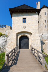 Medieval gothic royal Bobolice Castle located on the Polish Jurassic Highland, Bobolice, Silesia, Poland