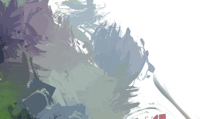 Brushed Painted Abstract Background. Wild chaotic brushstrokes. Strokes of paint. 2D Illustration. Brush stroked painting.