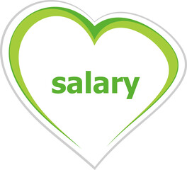 Text Salary. Business concept