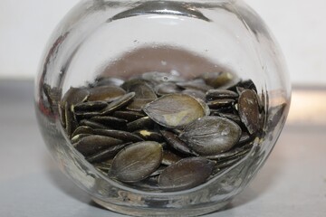 closeup tasty healthy seeds closeup background