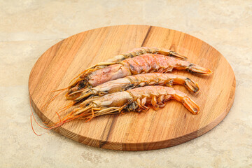 Tasty big Langoustine over the board