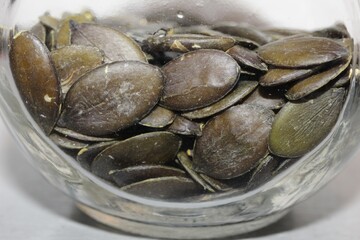 closeup tasty healthy seeds closeup background