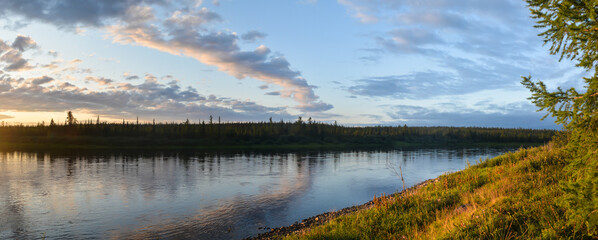 Panorama of the northern river.