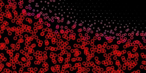 Fototapeta na wymiar Dark red vector background with bubbles.