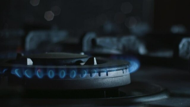Gas Stove Flames With Bokeh