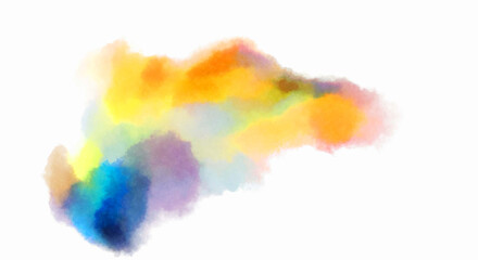 Watercolor painted background. Abstract Illustration wallpaper. Brush stroked painting. 2D Illustration.