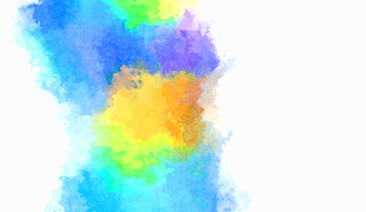 Watercolor painted background. Abstract Illustration wallpaper. Brush stroked painting. 2D Illustration.