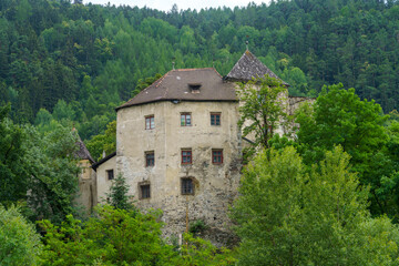 Fototapeta na wymiar Medieval castle of Klausen, in the Isarco valley