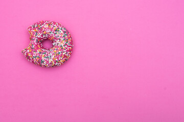 donut on a bright background. space for text