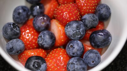 colorful tasty sweet closeup mixed fruits