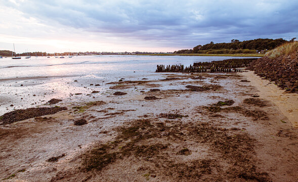 Ramsholt Estuary, Suffolk, England At Sunset