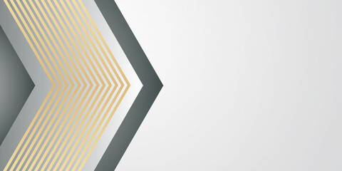 Gold white abstract background with luxury golden lines