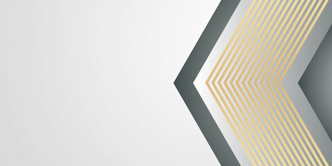 Gold white abstract background with luxury golden lines