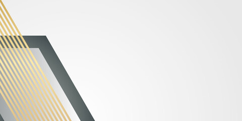Gold white abstract background with luxury golden lines