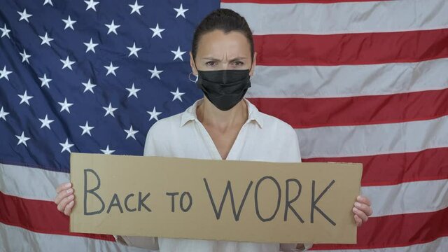 Unemployed in quarantine. A workless woman during quarantine try to return to work.
