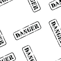 seamless pattern with danger sign	