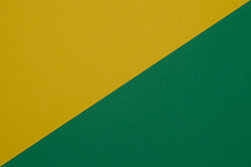 Green and yellow pastel color bristol paper. Bicolor paper background - obrazy, fototapety, plakaty