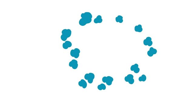 Cartoon bomb explosion. Hand drawn Bomb animation