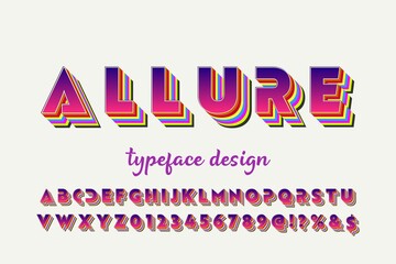 classic lettering, alphabet font, typeface vector design, red style background