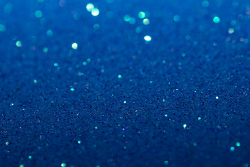 Blue glitter textured patterned background