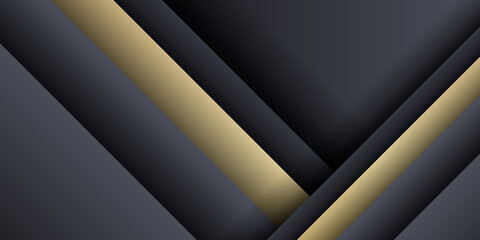 Gold grey black abstract presentation background. Vector illustration