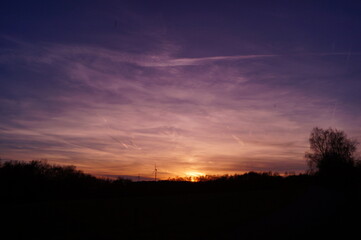 sunset in the mountains
