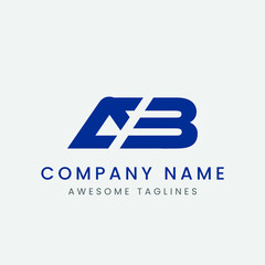 AB letter logo. A, B, BA vector logo template design