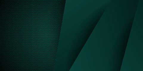 Dark green abstract presentation background with metal texture