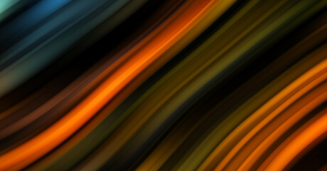 Fototapeta premium Colorful smooth lines on black background. Liquid and fluid vibrant color waves flowing in the dark. Graphic illustration for wallpaper, banner, background, card, book, cover, poster, banner, brochure