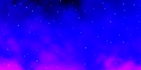 Obraz premium Light Purple, Pink vector texture with beautiful stars.