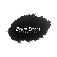 Abstract black watercolor brush stroke design