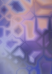 Layers of colorful and vibrant geometrical shapes. Digital illustration of a tech layout. Futuristic design template.