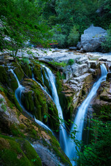 Canyoning, Aso Waterfalll, Añisclo Canyon, Ordesa y Monte Perdido National Park, Huesca, Aragon, Spain, Europe