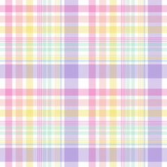 Plaid Seamless Pattern - Colorful plaid repeating pattern design - 391613535