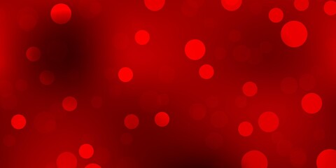 Dark orange vector background with spots.